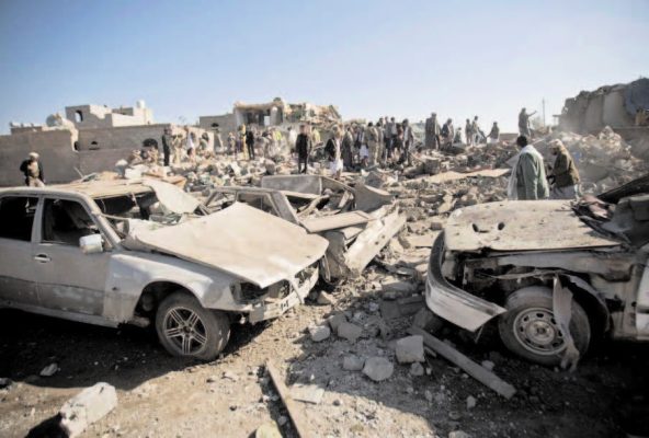 Saudi Arabia-led air forces bomb Yemen's Sanaa