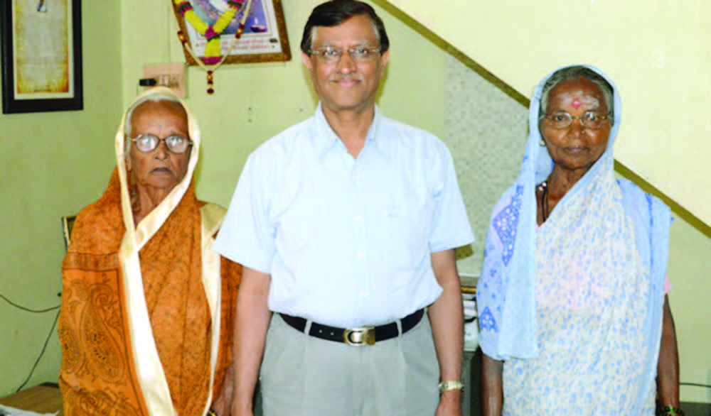 Photo caption: Reliving the hapy moments. Ambassador Dnyaneshwar M Mulay with his mother Akkatai Mulay (left) and her best friend Shara Kaku