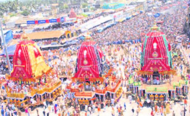 Shri Jagannath Rath Yatra at Puri where devotees gather by the millions