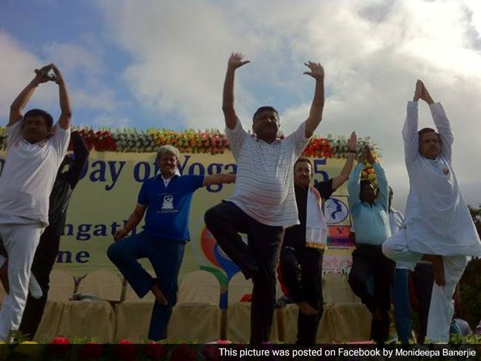 Ravi Shankar Prasad takes part in International Yoga Day