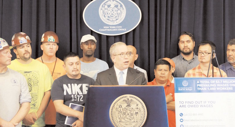 Comptroller Scott Stringer speaks about the huge amount of workers unclaimed wages