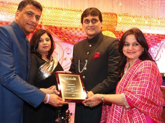 M.A.Faiz member of board of Governors and Treasurer HPS Society Hyderabad being honored by HCA president Hussain Baqueri