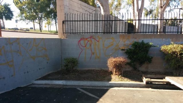 The Gurdwara Singh Sabha, a Sikh house of worship in Buena Park was vandalized. (Courtesy of the Sikh Coalition)