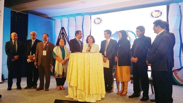 AAPI leaders joined by several not for profit leaders at the signing of the MOU to eradicate Tuberculosis in India