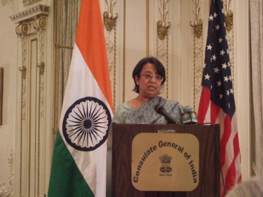 Consul General Riva Ganguly Das gave an overview of Prime Minister Modi’s initiative Beti Bachao, Beti Padhao