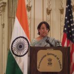 Consul General Riva Ganguly Das gave an overview of Prime Minister Modi’s initiative Beti Bachao, Beti Padhao