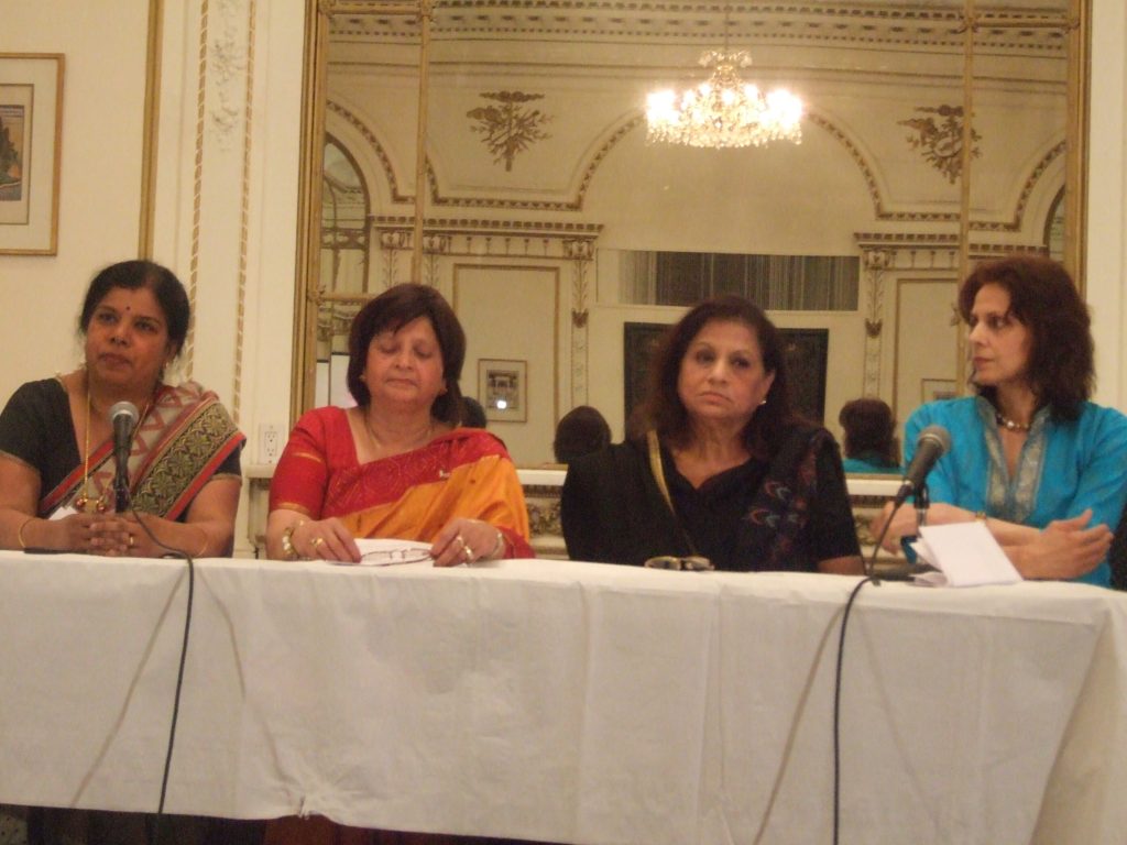 Panel Discussion. Left to Right: Ranjani Saigal, Dr. Urmilesh Arya, Dr. Sunita Saini, Renee Mehrra