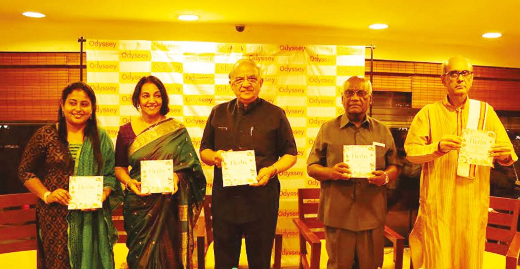 Prabhala Subash, Uma Swaminathan, Krishnamurthy, Selvaraj and Chari at the book signing event.