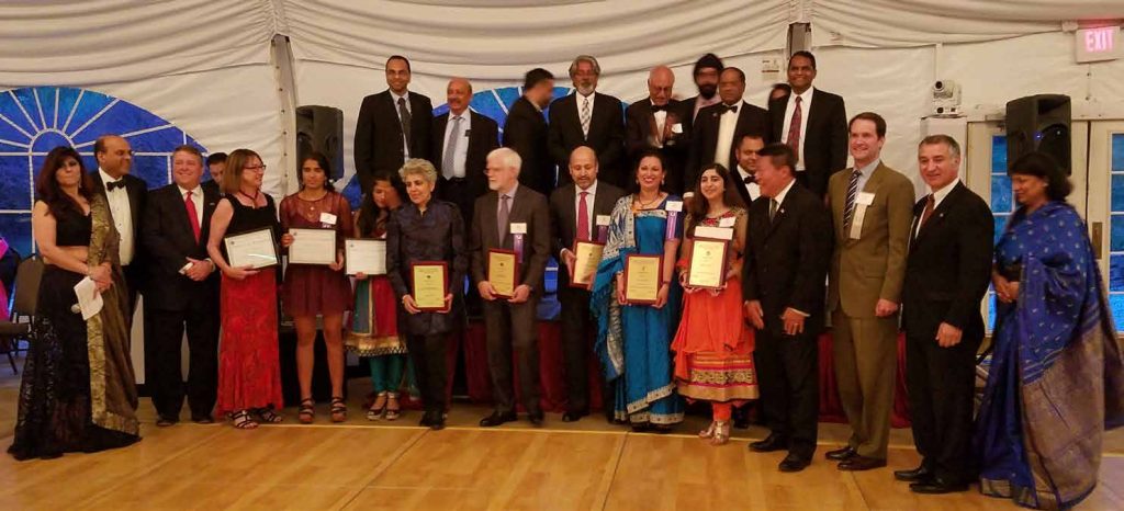 GOPIO-CT officials with award recipients and dignitaries