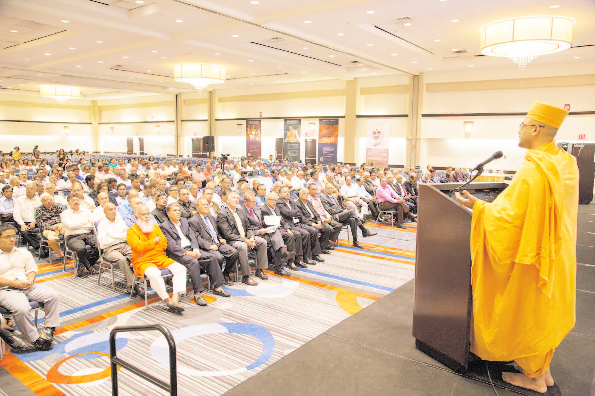 A meeting in Long Island to pay tributes to H.H. Pramukh Swami Maharaj