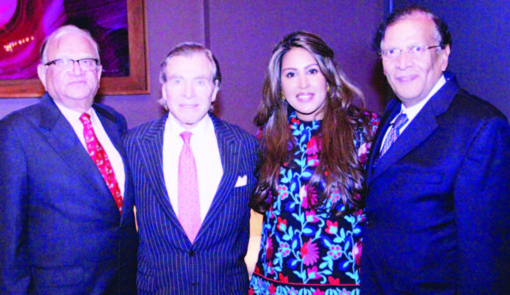 Sponsors for the evening. From L to R: Subhash Kapadia, Dr. Sherrell J. Aston, Dr. Supriya Dixit Hayer, Raj Gandhi