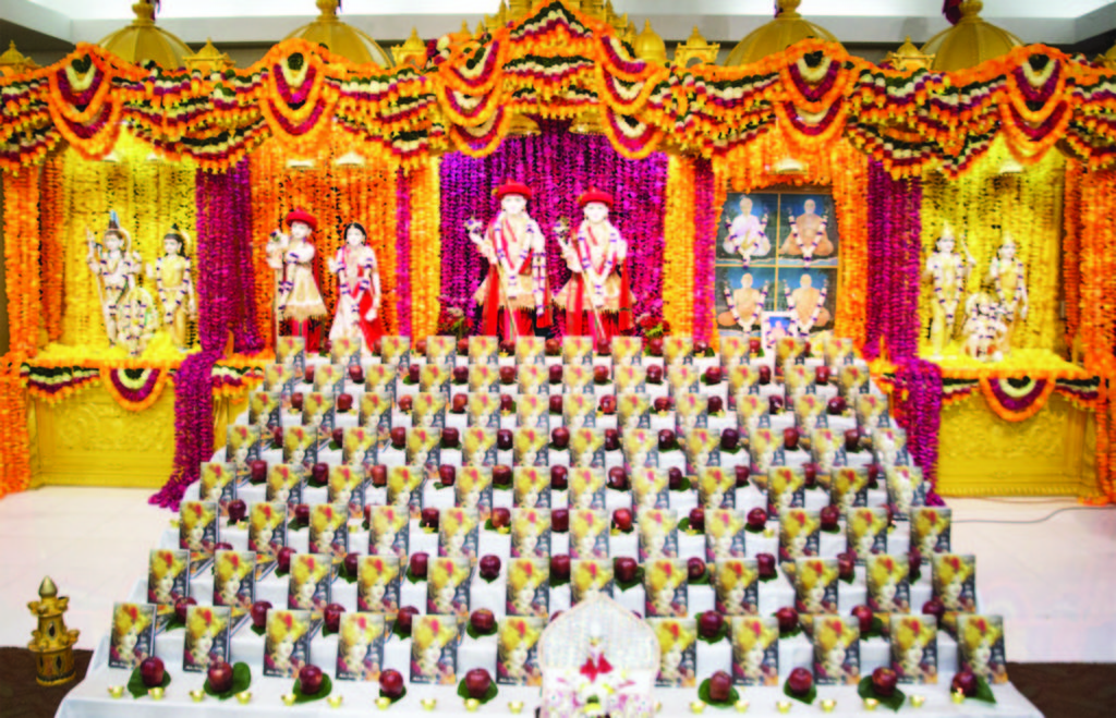 Sweets as offering on the occasion of Annakoot at Swaminarayan Temple, Flushing