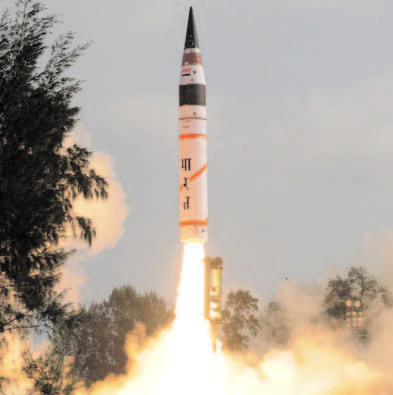 Agni V with an operational range of 5500 -5800 km is capable of hitting targets in China.