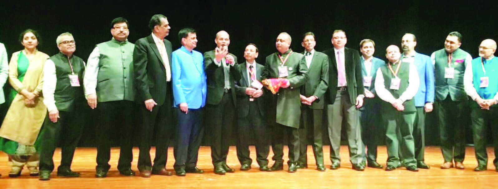 Deputy Consul General Dr. Manoj Kumar Mohapatra (10th from the right) administered the oath of office to new executive committee members of FIA