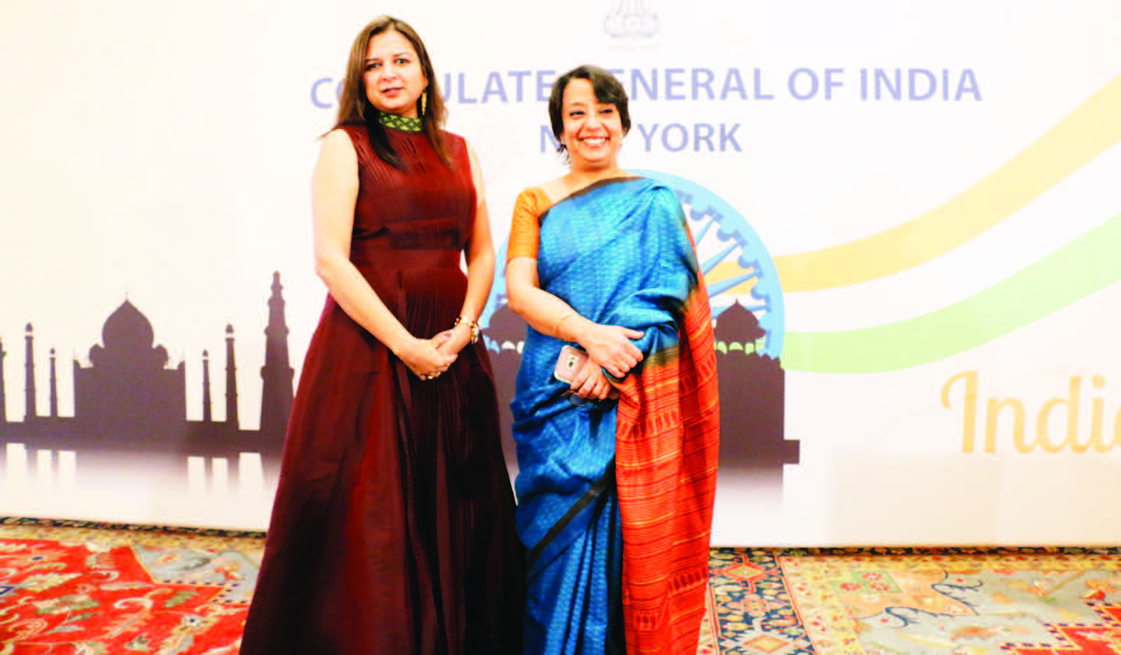 Premal Badiani poses with Consul General Riva Ganguly Das