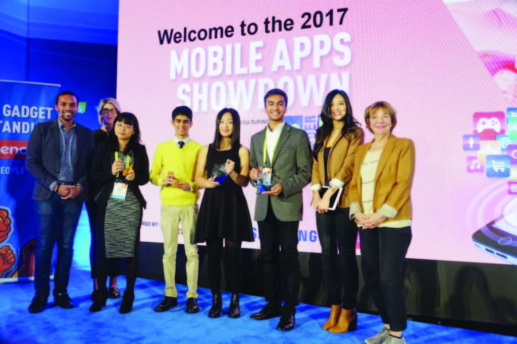 17-year-old Tesoro High senior Shalin Shah, third from right, was chosen among 75 applicants from around the country based on the potential, creativity and sophistication of his invention