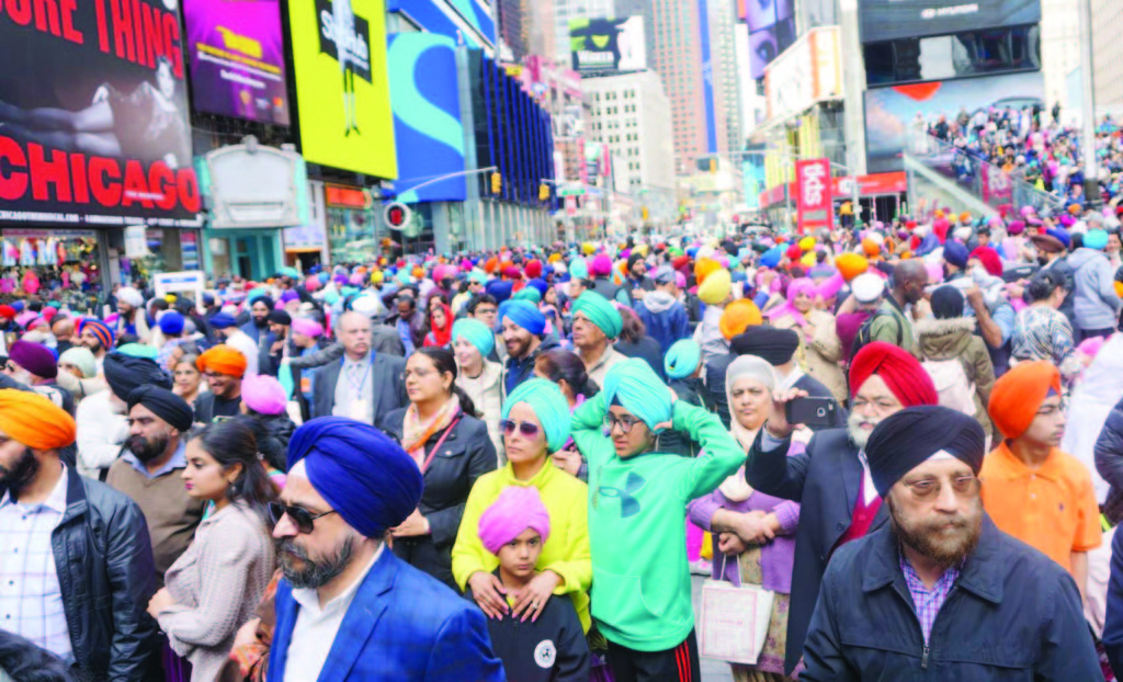 Turban Day Celebrated At Times Square In New York. Photo: Keertan.org