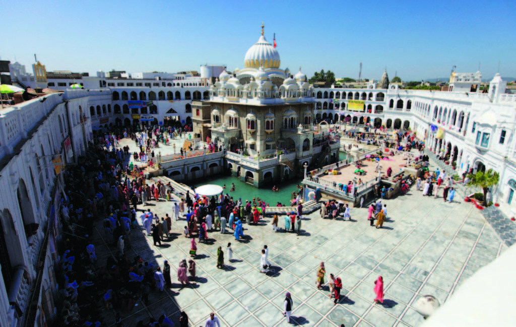 Devotees at Panja Sahib.