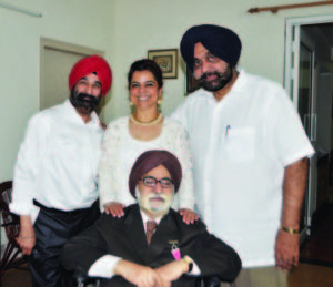 Dr Manjeet Kaur, H S Panaser, Dr. Amarjit Singh, IAS with Prof Harkishan Singh