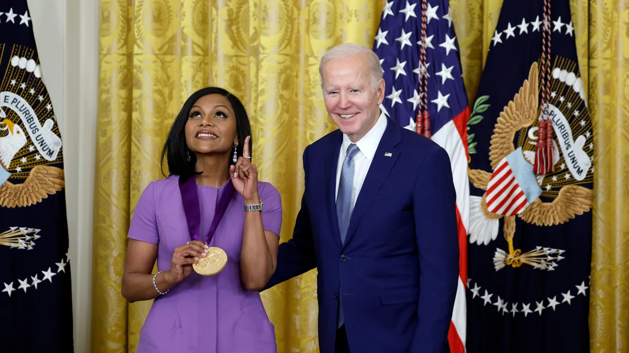 Indian American actress Mindy Kaling presented National Medal of Arts